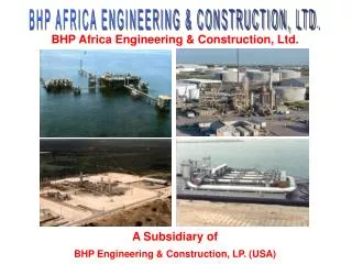 BHP AFRICA ENGINEERING &amp; CONSTRUCTION, LTD.