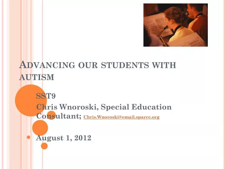 advancing our students with autism