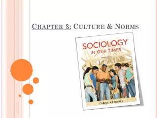 Chapter 3: Culture &amp; Norms