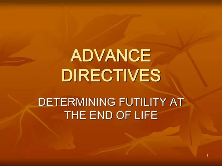 advance directives