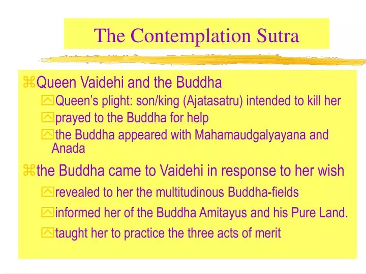 the contemplation sutra