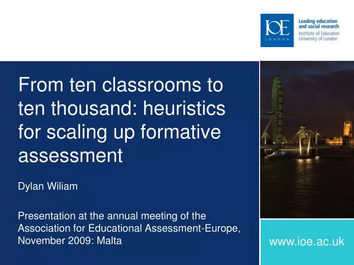 from ten classrooms to ten thousand heuristics for scaling up formative assessment