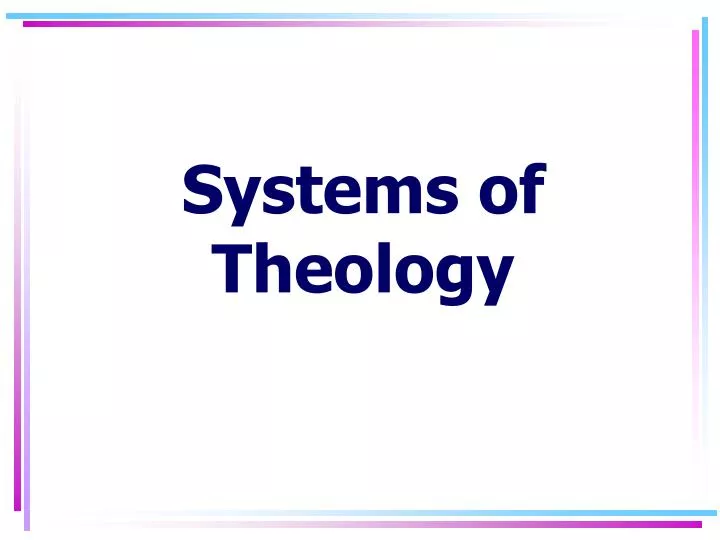 systems of theology