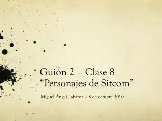 gui n 2 clase 8 personajes de sitcom