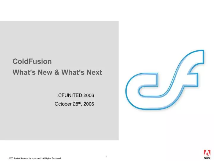 coldfusion what s new what s next