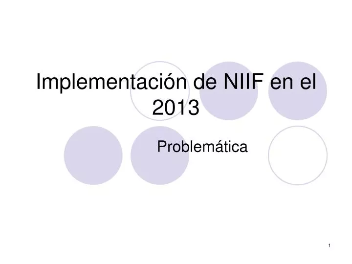 implementaci n de niif en el 2013