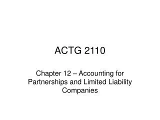 ACTG 2110