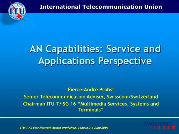 an capabilities service and applications perspective