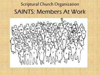 Scriptural Church Organization SAINTS: Members At Work