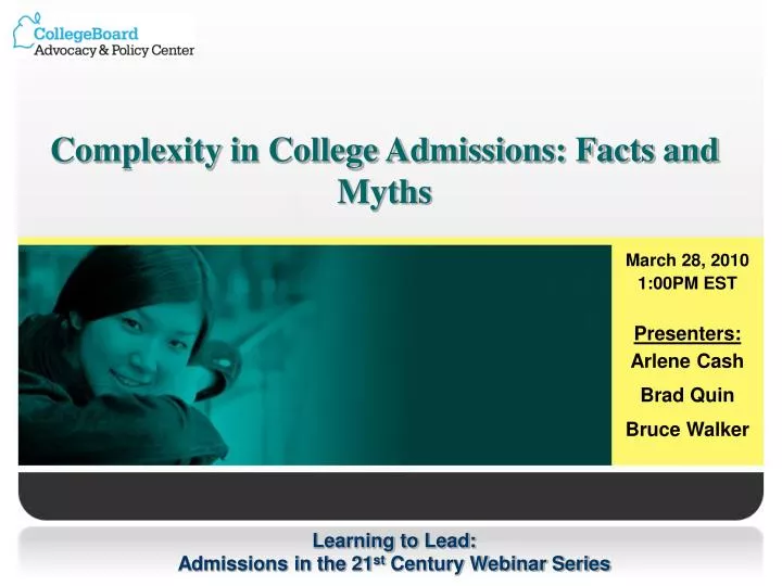 complexity in college admissions facts and myths