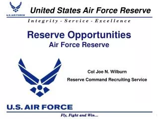Reserve Opportunities Air Force Reserve