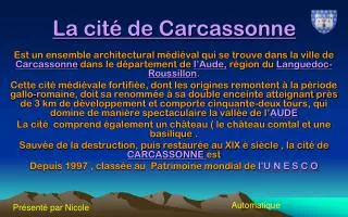la cit de carcassonne