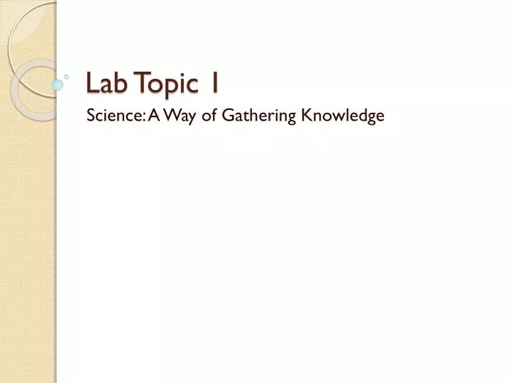 lab topic 1