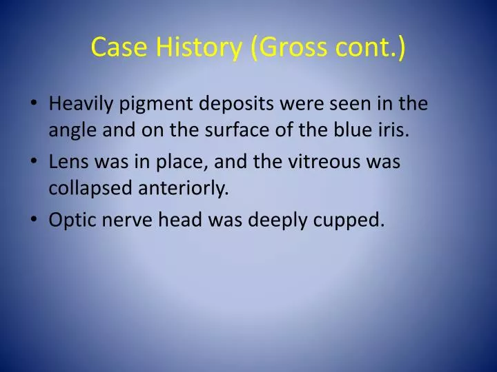 case history gross cont