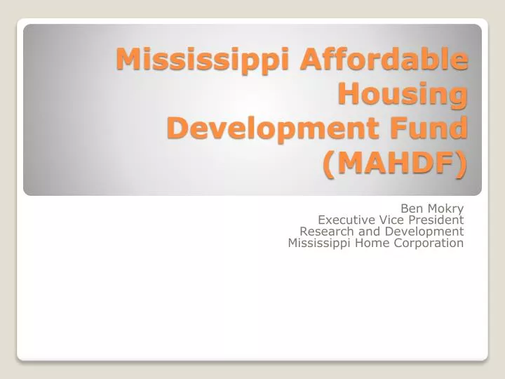 mississippi affordable housing development fund mahdf