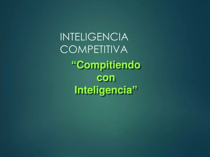 inteligencia competitiva