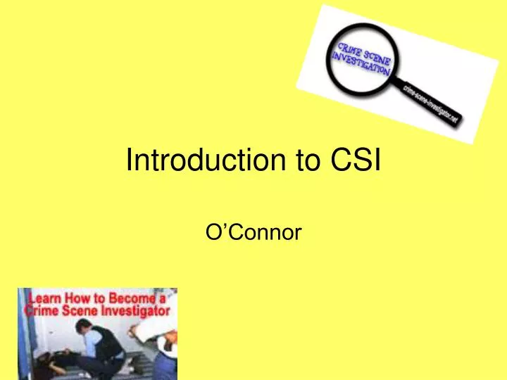 introduction to csi