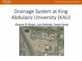 Drainage System at King Abdulaziz University (KAU)