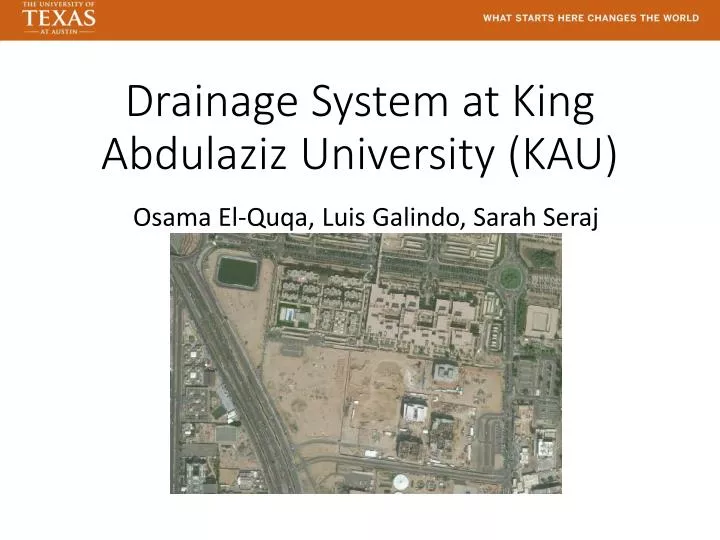 drainage system at king abdulaziz university kau