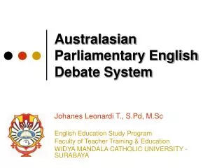 Australasian Parliamentary English Debate System