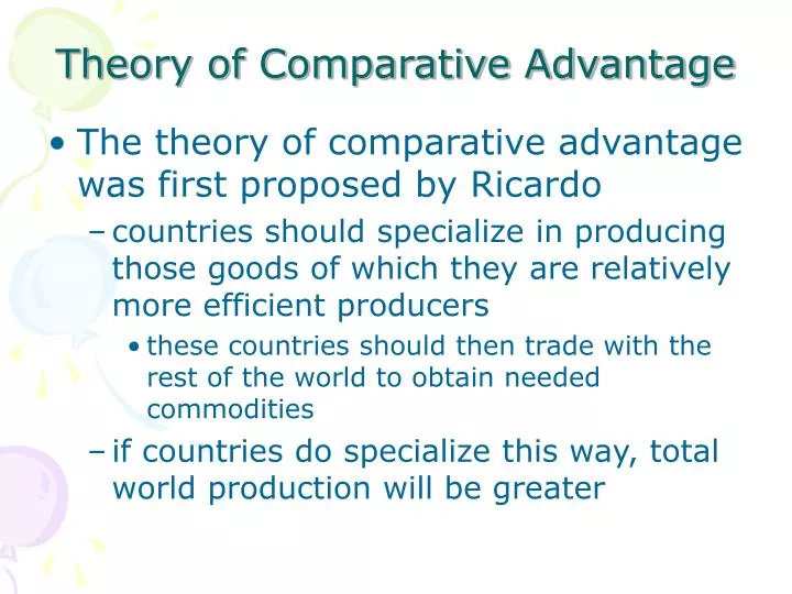 theory of comparative advantage