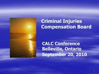 Criminal Injuries Compensation Board