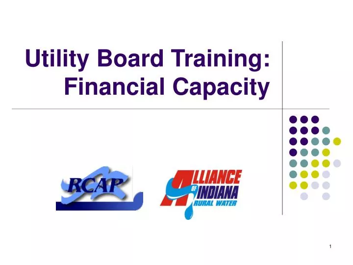 utility board training financial capacity