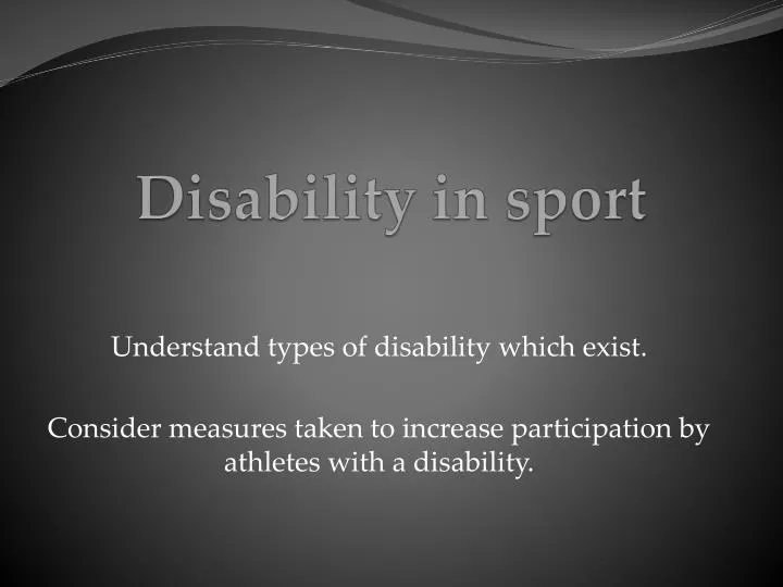 disability in sport