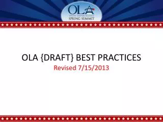 ola draft best practices revised 7 15 2013