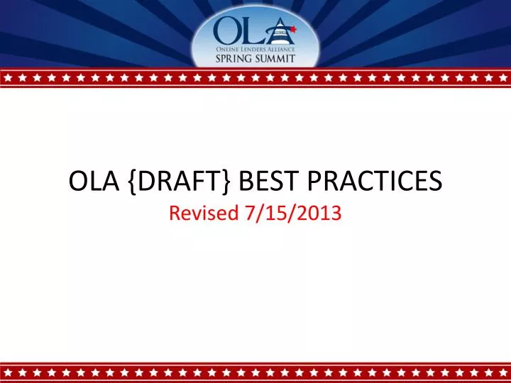 ola draft best practices revised 7 15 2013