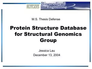Protein Structure Database for Structural Genomics Group
