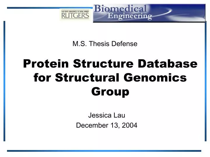 protein structure database for structural genomics group