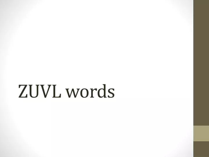 zuvl words