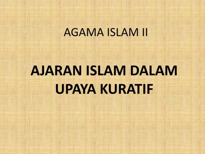 agama islam ii