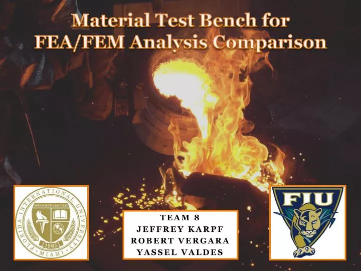 material test bench for fea fem analysis comparison