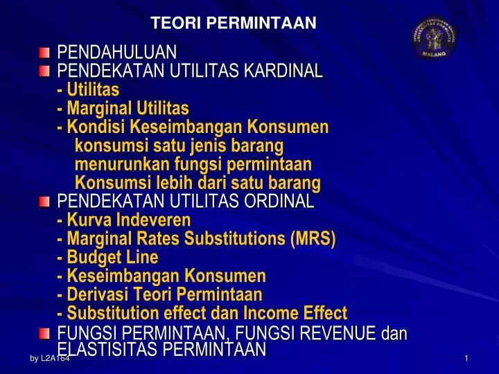 teori permintaan