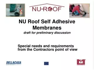 NU Roof Self Adhesive Membranes draft for preliminary discussion