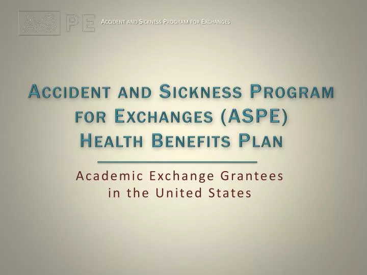 accident and sickness program for exchanges aspe health benefits plan