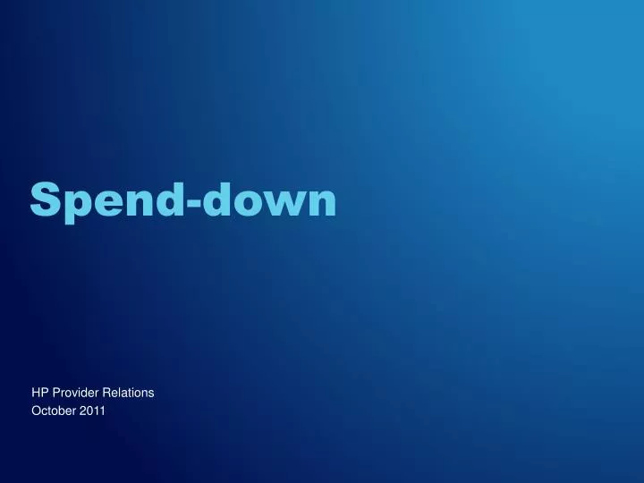 spend down