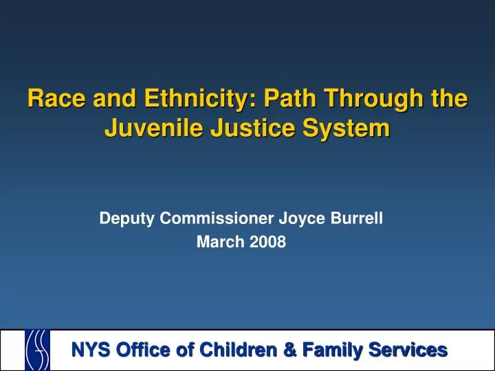 race and ethnicity path through the juvenile justice system
