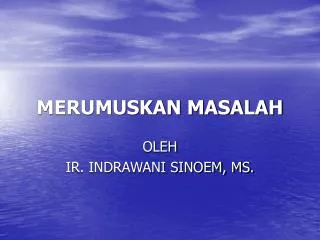merumuskan masalah