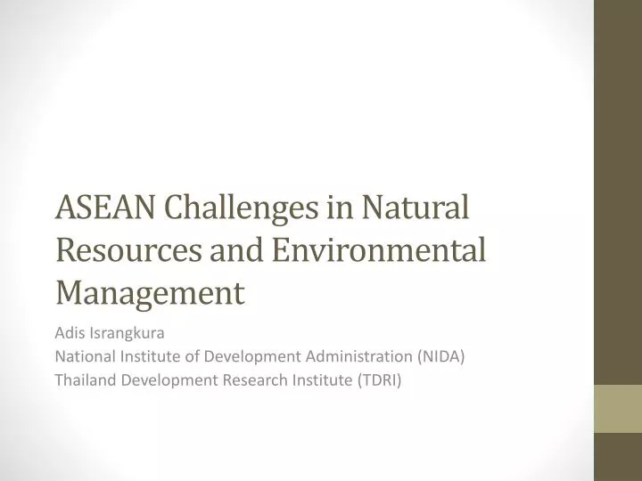 asean challenges in natural resources and environmental management
