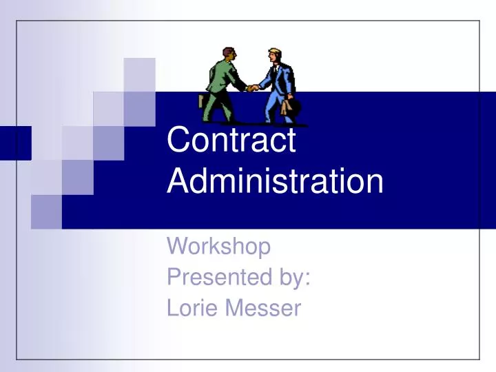 contract administration