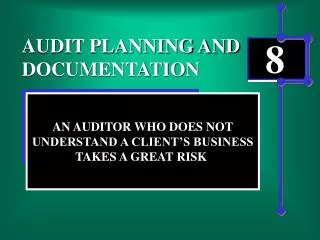 AUDIT PLANNING AND DOCUMENTATION