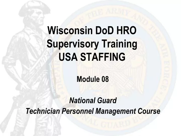 wisconsin dod hro supervisory training usa staffing