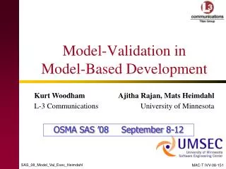 Model-Validation in Model-Based Development
