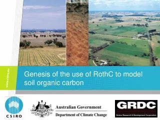 Genesis of the use of RothC to model soil organic carbon