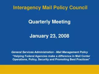 Interagency Mail Policy Council