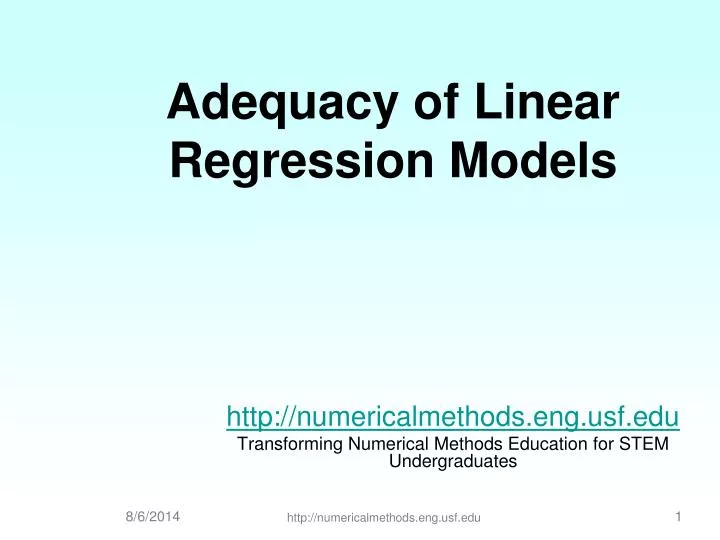 adequacy of linear regression models