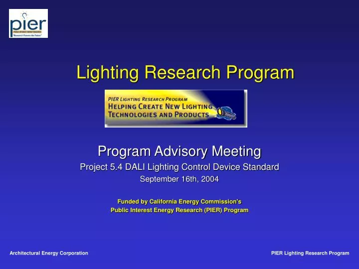 lighting research program